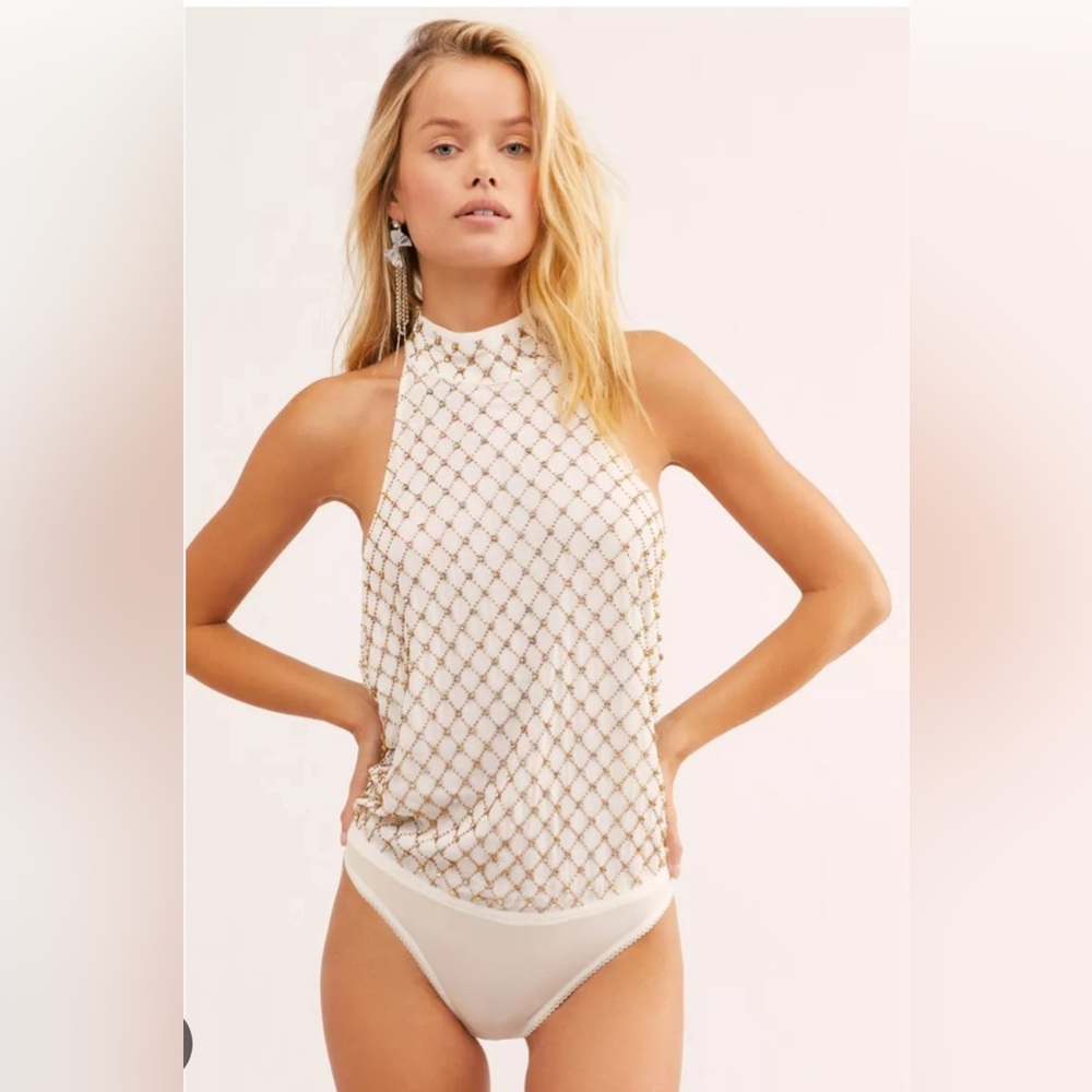 NWT Free People Bling Bling Cha Ching Bodysuit